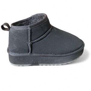 Black Suede Platform Ankle Boots